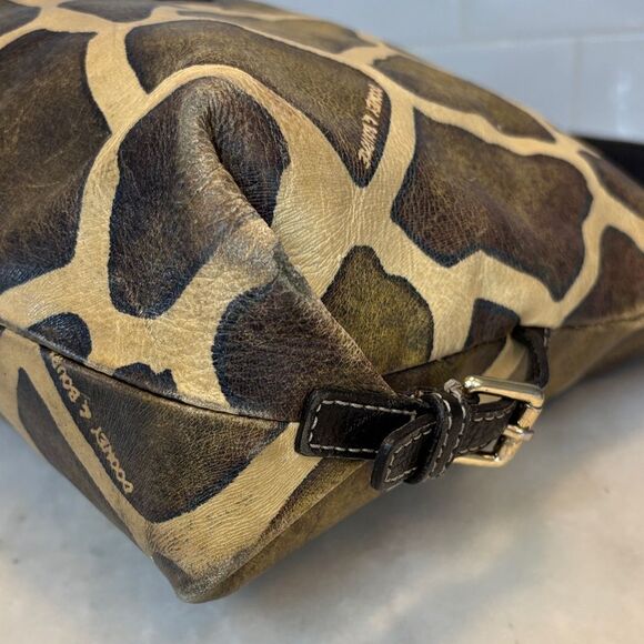Dooney & Bourke Bag Purse Handbag Leather Animal Giraffe Pattern Large Shoulder - Picture 8 of 16